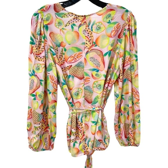 Farm Rio Rainforest Fruit Wrap Blouse - Picture 5 of 5